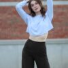Promover Capri Pants for Women Wide Leg Yoga Cropped Pants with Pockets…