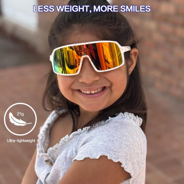 Kids Baseball Sunglasses Polarized Sports UV400 Protection Lightweight Cycling Glasses…