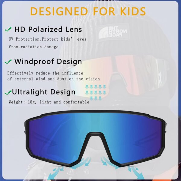Kursan Kids Polarized Baseball Sunglasses for Boys Girls Youth Sports Goggles UV400…