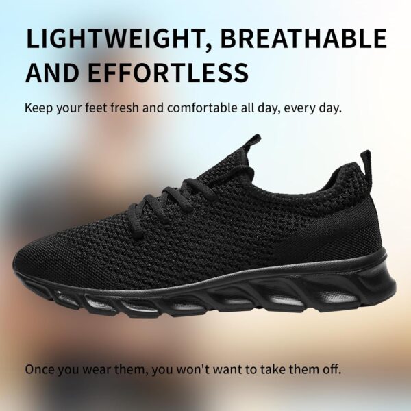 Linenghs Mens Running Shoes Tennis Gym Sneakers Casual Slip On Walking Lightweight…