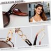 Sunier Sunglasses Womens Polarized Trendy Oversized Sun Glasses Fashion Ladies Shades…