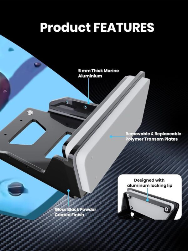 Transom Trolling Motor Mount for Kayaks,Marine Aluminium Kayak Motor Mounts, Transom…