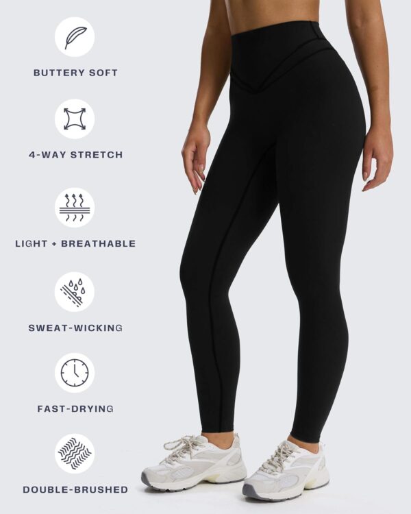 Aoxjox High Waisted Workout Siren Leggings for Women Hidden Scrunch Butt…