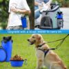 Dog Travel Water Bottle Collapsible Bowls, 2 in 1 Pet Food Container with Collapse…