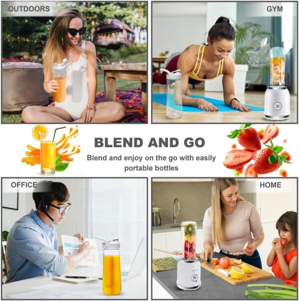 Personal Blender for Smoothies & Shakes – Portable Mini Smoothie Blender with BPA-Free…