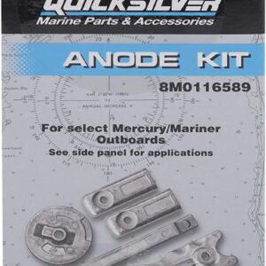 Quicksilver 8M0116589 Transom and Gearcase Aluminum Anode Kit
