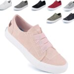 JENN ARDOR Women's Stylish Slip On Sneakers No Laces Elastic Low Top Canvas Sneakers...