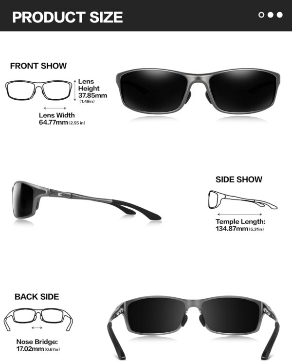 BIRCEN Polarized Mens Sunglasses: UV Protection Sports Shades for Men Women Sport…