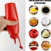 3 Pcs Plastic Squeeze Sauce Bottles with Nozzle Caps,250Ml/8.5Oz Reusable Squeeze…