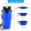 Dog Travel Water Bottle Collapsible Bowls, 2 in 1 Pet Food Container with Collapse…
