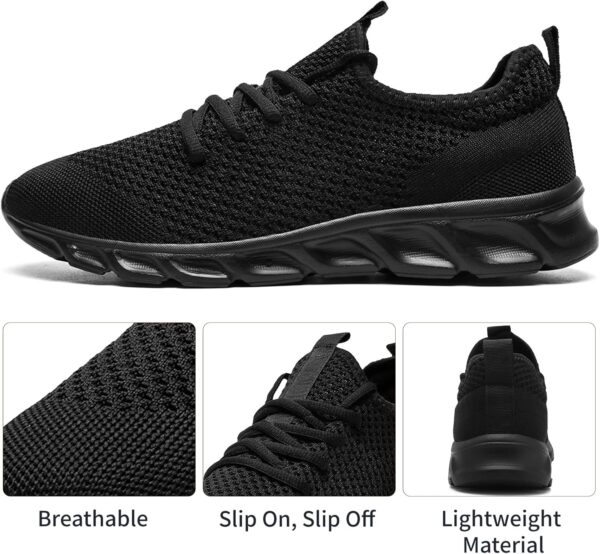Linenghs Mens Running Shoes Tennis Gym Sneakers Casual Slip On Walking Lightweight…