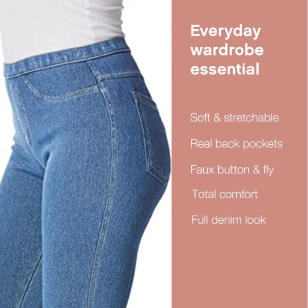 No Nonsense Womens Classic Denim Leggings, Jeggings for Women with Real Back…