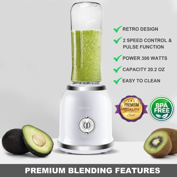 Personal Blender for Smoothies & Shakes – Portable Mini Smoothie Blender with BPA-Free…