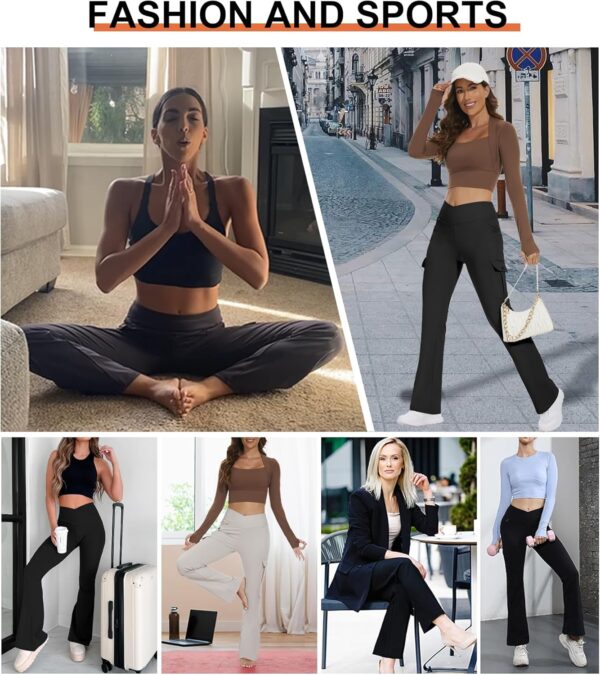 Flare Leggings for Women Yoga Crossover High Waist Pants with Tummy Control…