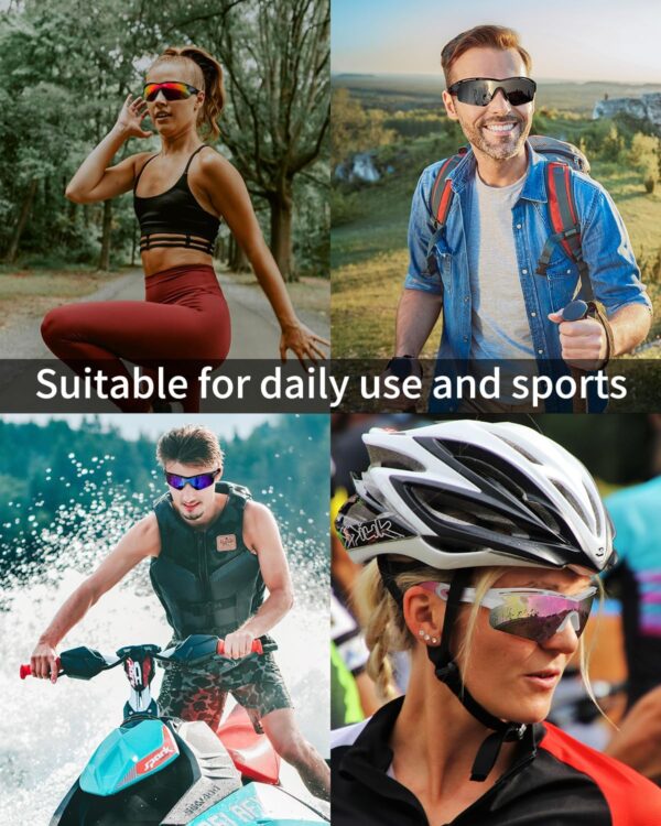 Rosemal Sports Sunglasses Polarized Cycling Sunglasses Running Driving Fishing Hiking…