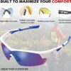 Outdoor Sports Polarized wrap around Cycling Sunglasses for Men & Women TR90 Frame UV…