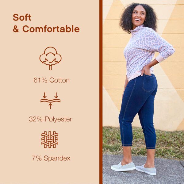 No Nonsense Womens Classic Denim Leggings, Jeggings for Women with Real Back…