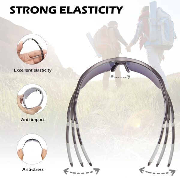 Outdoor Sports Polarized wrap around Cycling Sunglasses for Men & Women TR90 Frame UV…