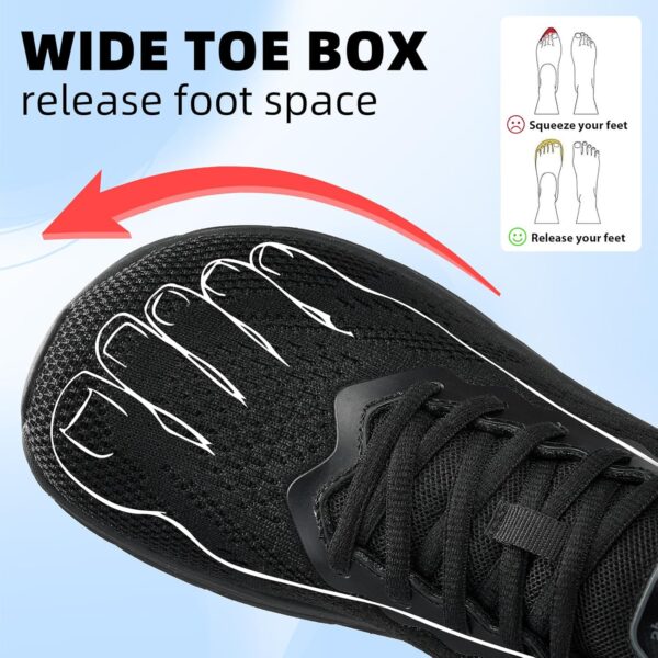 Slow Man Wide Toe Box Shoes for Men – Cushioned Road Running Shoe Non Slip Mens…
