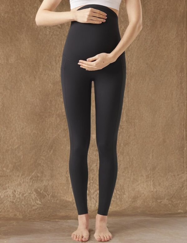 Enerful Women’s Maternity Workout Leggings Over The Belly Pregnancy Active…