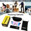 FEISEDY Rimless Sports Sunglasses for Men Women Tr90 Frame for Cycling Fishing Running…