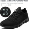 Linenghs Mens Running Shoes Tennis Gym Sneakers Casual Slip On Walking Lightweight…