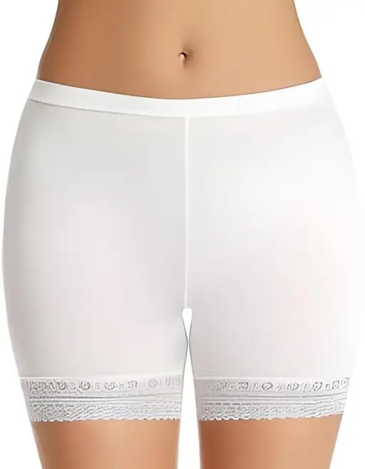 Women’s High Waist Shapewear Shorts, Pack of 2, White…