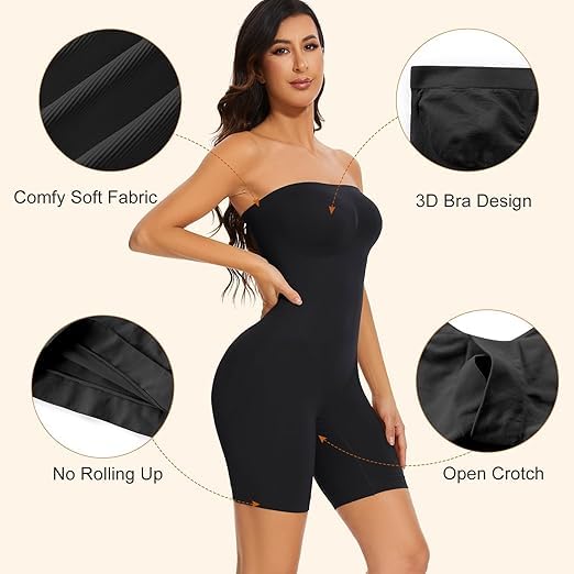 KRLZ Women Strapless Shapewear Bodysuit Tummy Control…