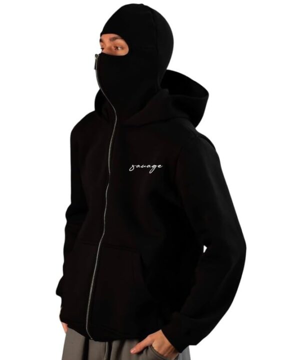 Balaclava zipper Hoodie for men 400 GSM Heavyweight…