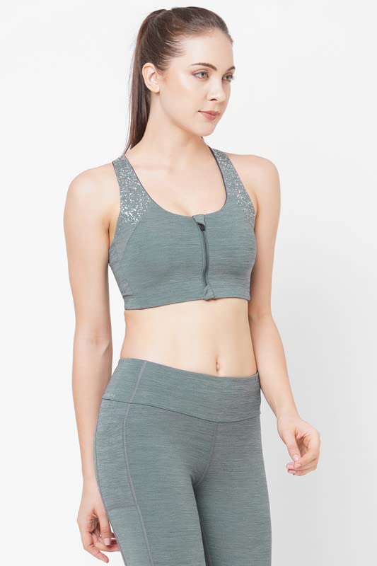 LAASA | JUST-Dry High Impact Front Zip Silver Foil…