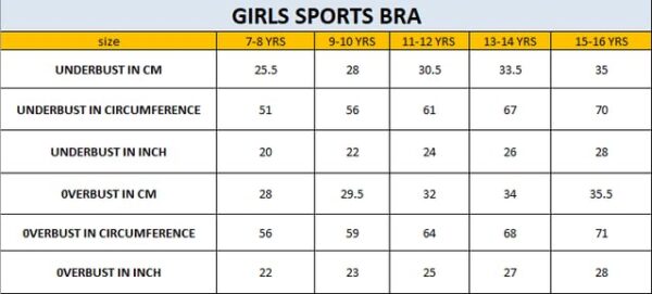 CHARM N CHERISH Girls Sports Bra Solid Color Cotton…