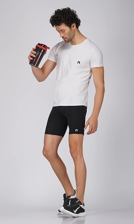 NEVER LOSE Gym Compression Men’s Skin Tight Shorts with…