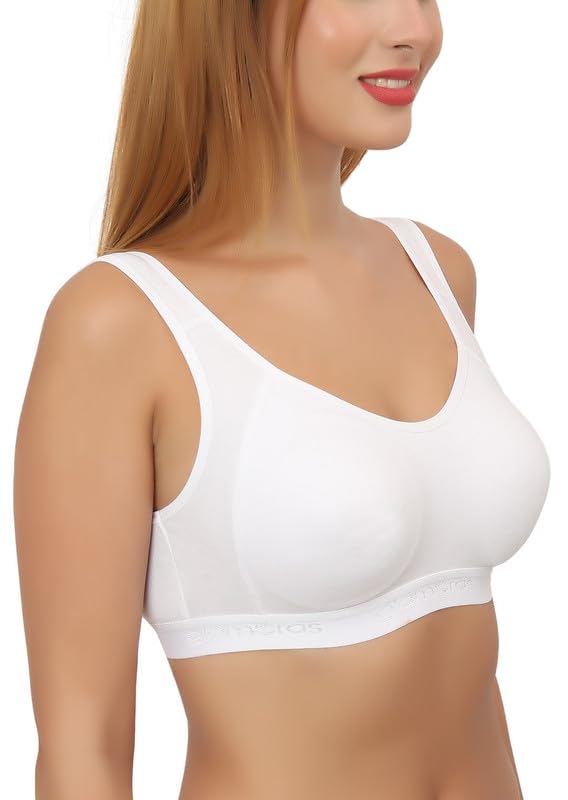 GLAMORAS Cotton Polyester Non-Padded Bra Full Coverage…