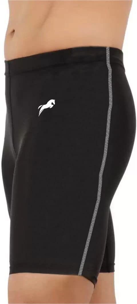 JUST RIDER Unisex Compression Sports Shorts Half Tights…