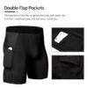 NINQ Men’s Compression Sports Shorts Half Tights with Pocket