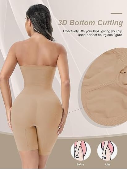 Women’s Full Body Shapewear Strapless Bodysuit,…