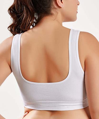 Fshway Seamless Comfort: Padded Slip-On Sports Bra for…