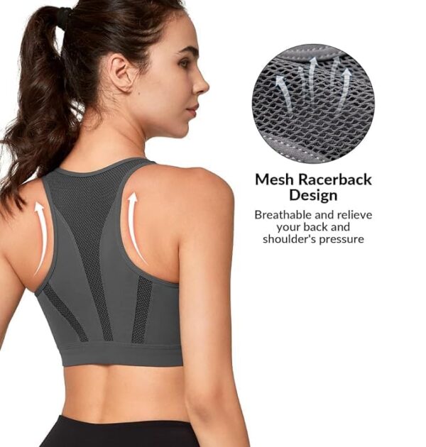 Fashiol Women Sports Bra | High Impact Zip Front Plus…