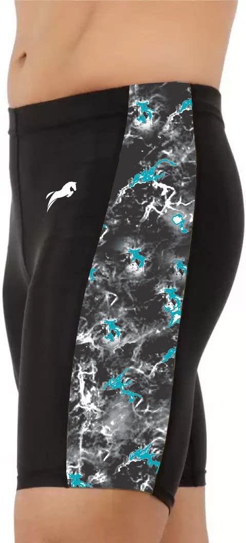 JUST RIDER Unisex Compression Sports Shorts Half Tights