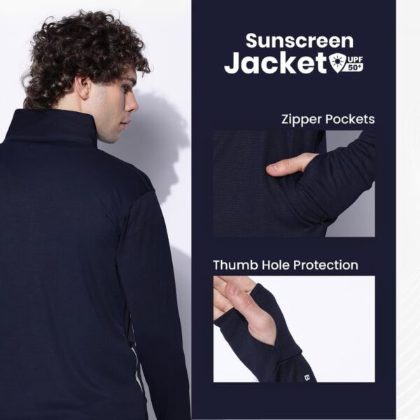 BLUE TYGA Sunscreen Jacket with UV Protection UPF 50+…