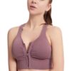 GLAMORAS Nylon Elastane Women Padded Wirefree Front Zip…