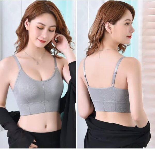 Mojmem Womens Cotton Sports Bra  Wire-Free Padded…