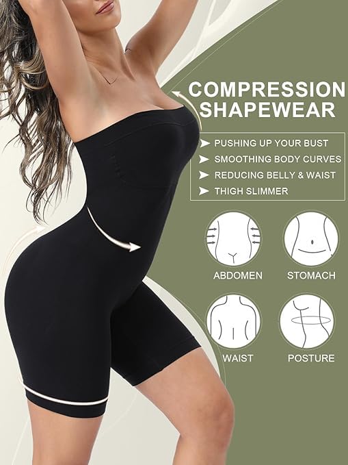 Luteti Women’s Shapewear Bodysuits Tummy Control Butt…