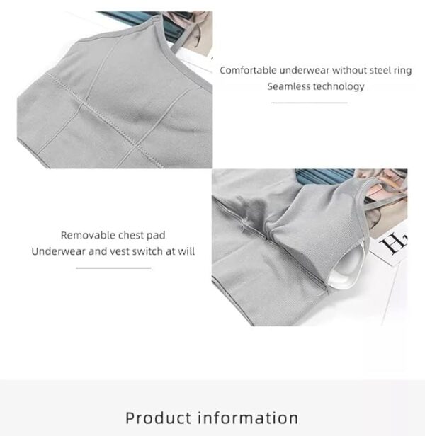 Mojmem Womens Cotton Sports Bra  Wire-Free Padded…