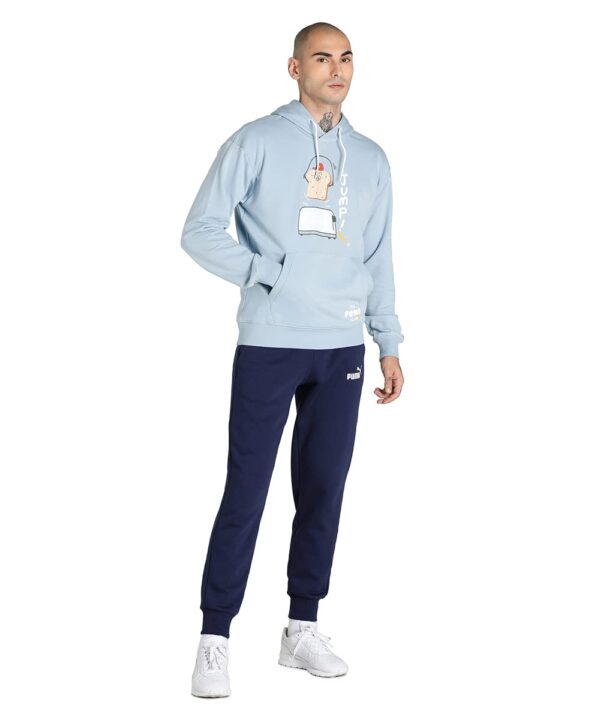 PUMA Men, CLUB Graphic Hoodie, Blue Fog, L, (53542861)