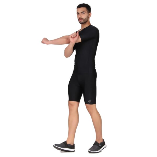 Recharge Men Polyester Compression Sports Shorts Half Tights