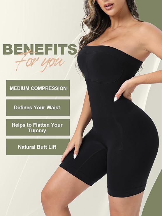 COURTIT’S Strapless Shapewear Bodysuit for Women | Tummy…