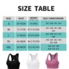 PLUMBURY Women’s Padded Sports Bra with Mesh Racerback…