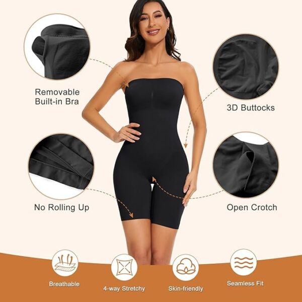 Luteti Women’s Shapewear Bodysuits Tummy Control Butt…