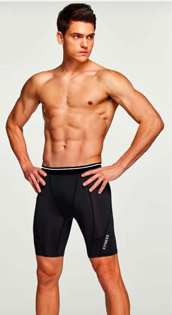 JUST RIDER Mens Compression Shorts with Cup Pocket and…
